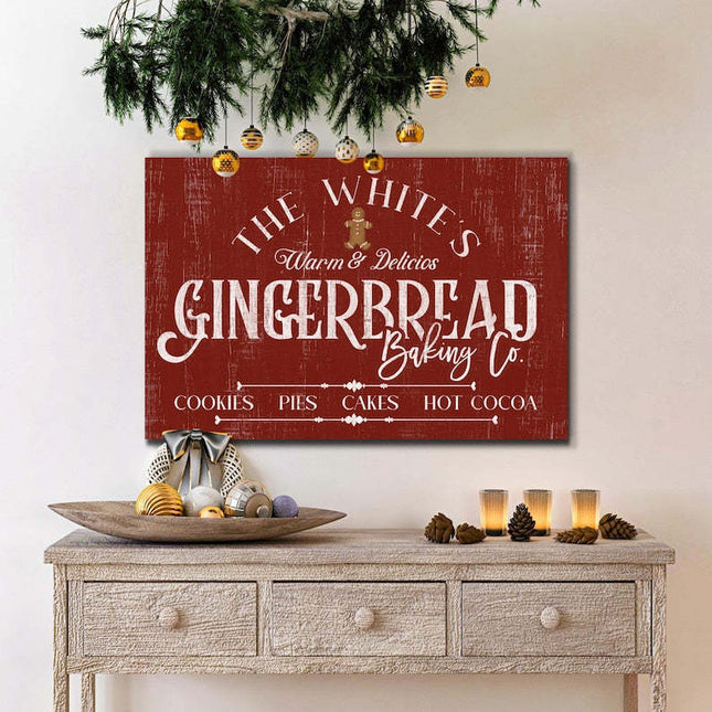 Canvas Art Paintings Retro Christmas Baking Logo-landscape