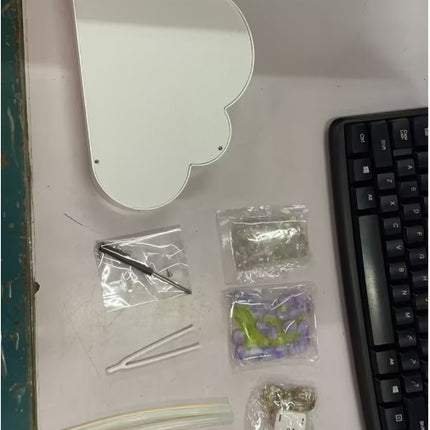 Tulip Night Lamp DIY Material Cloud Tulips Night Lamp Decorative Mirrors Photo Frame LED Table Lights Korean Creative Desk Bedroom Handmade Birthday Gifts