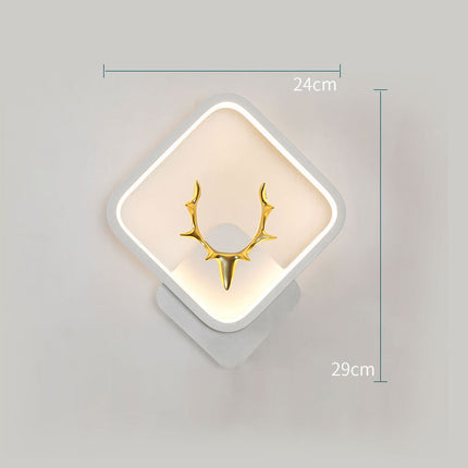 Art Deer Antler Wall Lamp Nordic Remote Control Dimmable Wall Lights