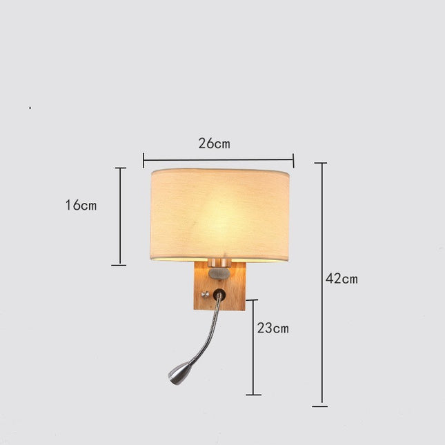 Interior Wall Lights Led Hotel Rooms Headboard Wood Art Bedroom